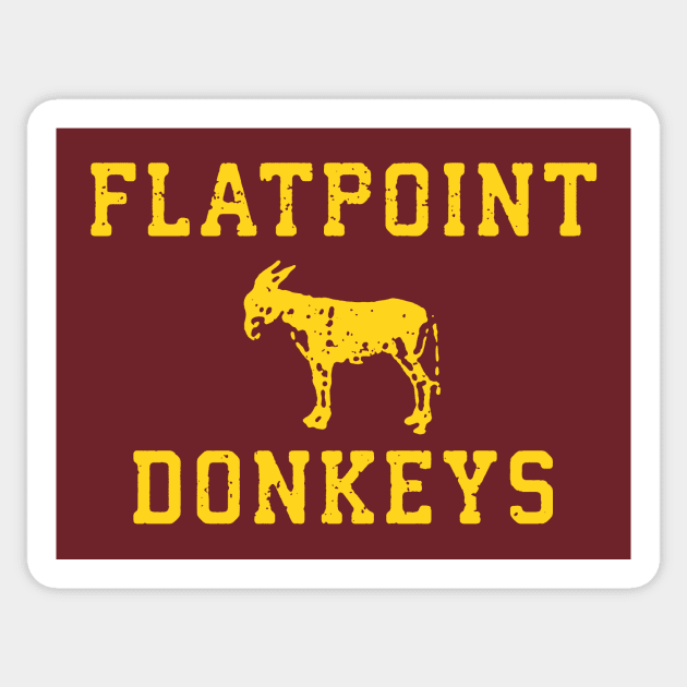 Flatpoint Donkeys Sticker by LordNeckbeard